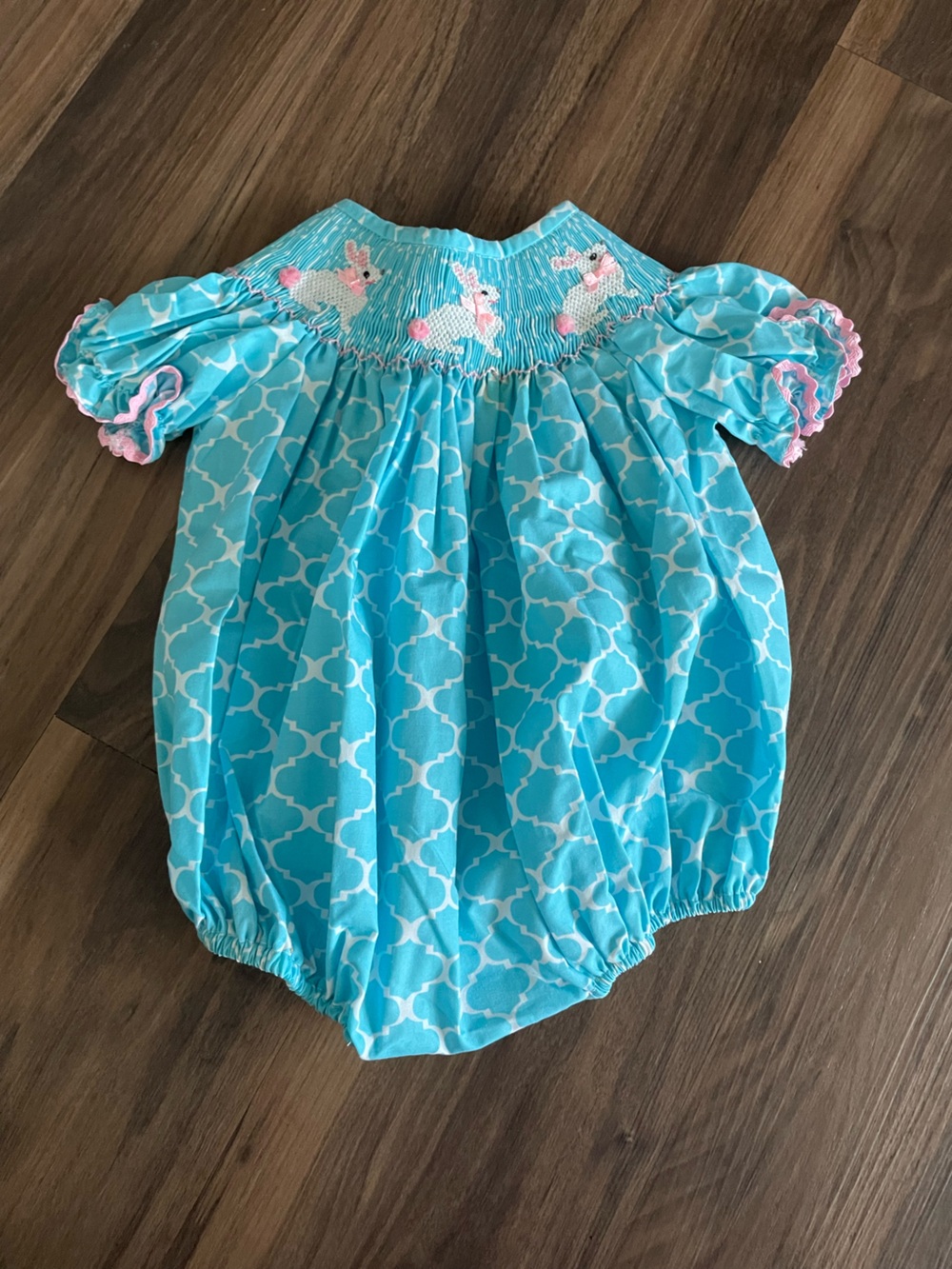 Bunny Smocked Baby Bubble